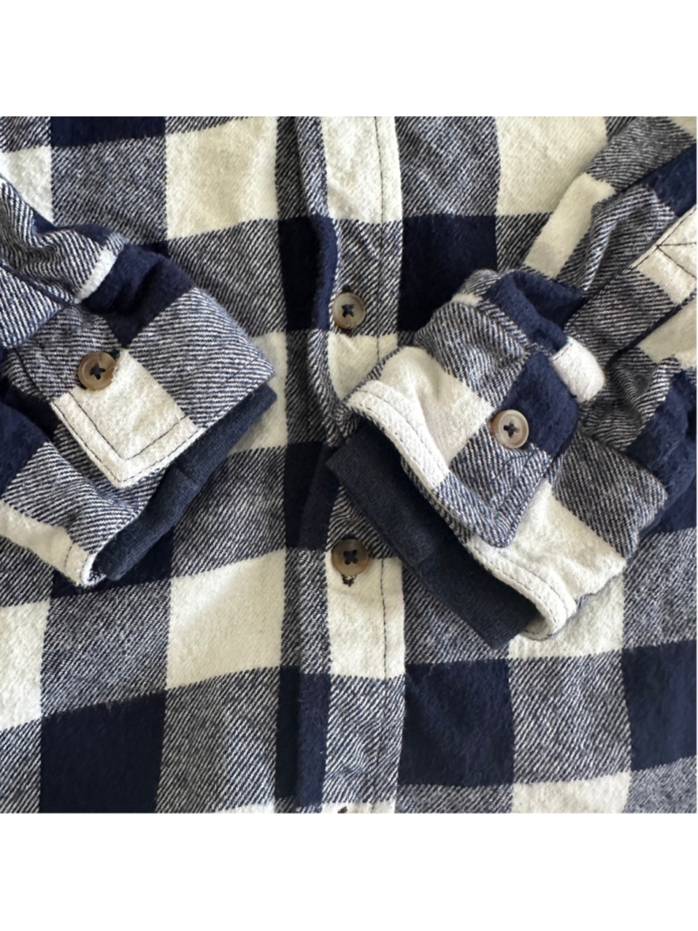 Telluride Plaid Hooded Shirt Boys M 7 8 Blue Buffalo Plaid Hoodie - Picture 5 of 6